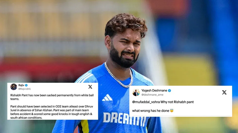Rishabh Pant Out Of 2027 World Cup? Fans React After India vs West Indies Squad Axing